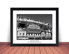 Framed 2016 WRIGLEY FIELD World Series Photo Picture CHICAGO CUBS 8x10 11x14 SC3