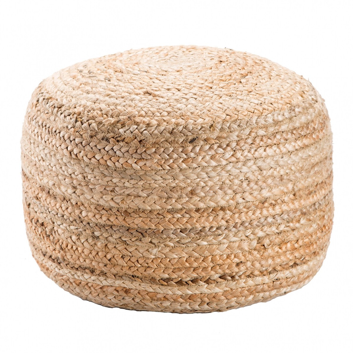 【MARKET B】STRAU handmade pouf cylindrical Round Natural Jute Pouf Tan Ottoman Cylindrical Footstool