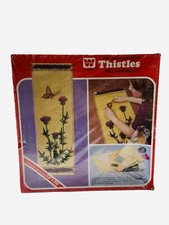Vtg 1973 WHITMAN CRAFT SERIES "THISTLES" Wall Hanging Kit 12" x 36" NOS Sealed 