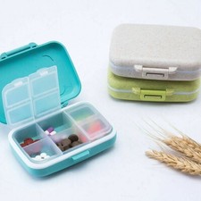 6 Gitter Medizin Aufbewahrungsbox Mini Pillenhülle Behälter Abnehmbare Health