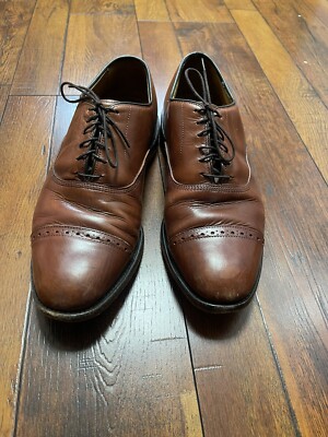 Allen Edmonds Byron Mens Dress Shoes Brown Leather Captoe 9D | eBay