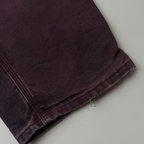Vintage Carhartt Purple Canvas Carpenter Pants Size 33x30 Leather Patch Rare B11 - Picture 13 of 21