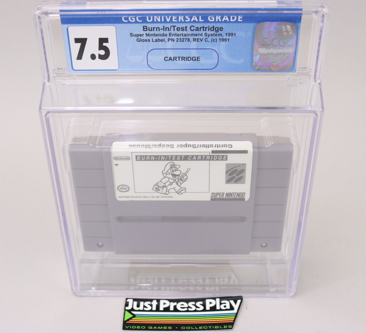 Super Nintendo SNES Controller/Super Scope/Mouse Burn-In/Test Cartridge CGC 7.5