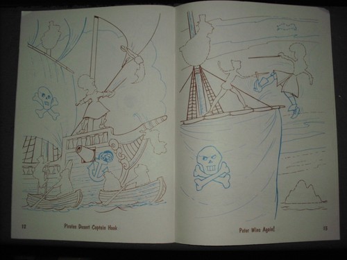 VINTAGE PETER PAN DISNEY STICKER FUN BOOK WHITMAN RARE DISNEYANA NM/M 1969 - Picture 10 of 14