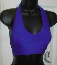Halter top self lined purple XSm Adult Tie back pullover matte spandex 79443