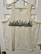 Speedo Men  s White Surfboard Vintage y2k 90's Tank Top Size XL