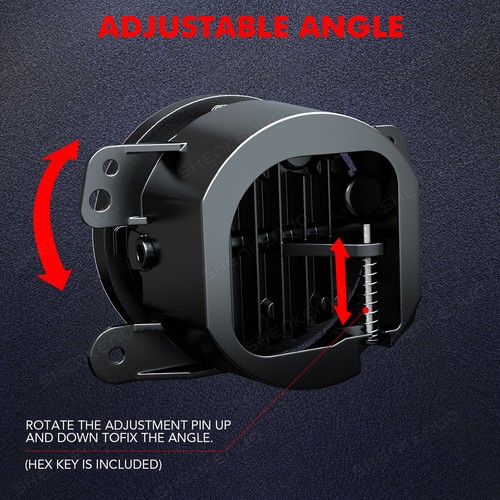 Luz antiniebla LED redonda de 4" ojo de ángel DRL lámpara giratoria para Chrysler PT Cruiser 2006-2010 - Imagen 7 de 16
