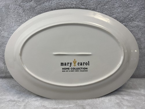 Mary Carol Home Collection (Gil) Serving Platter White Green Frilly Fern 2007 - Picture 4 of 5