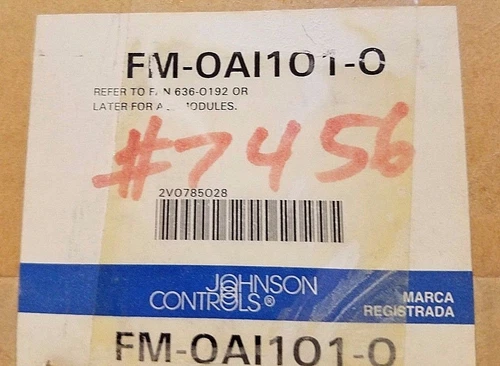 Johnson Controls FM-OAI101-0 Metasys Analog Output Module -- NEW