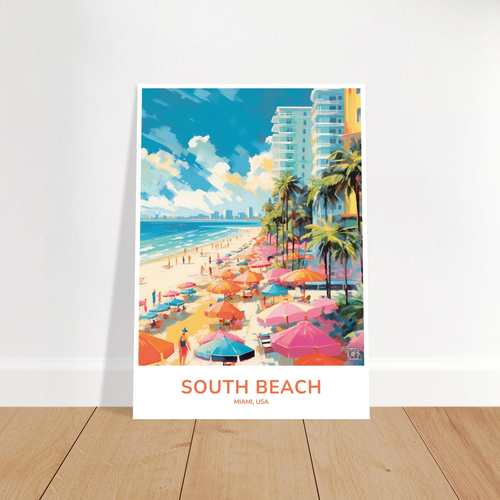 Miami South Beach Print, South Beach Wall Art, Miami Beach Wall Art, Art Deco