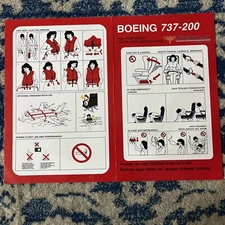 SRIWIJAJA AIR B 737-200  Safety Card