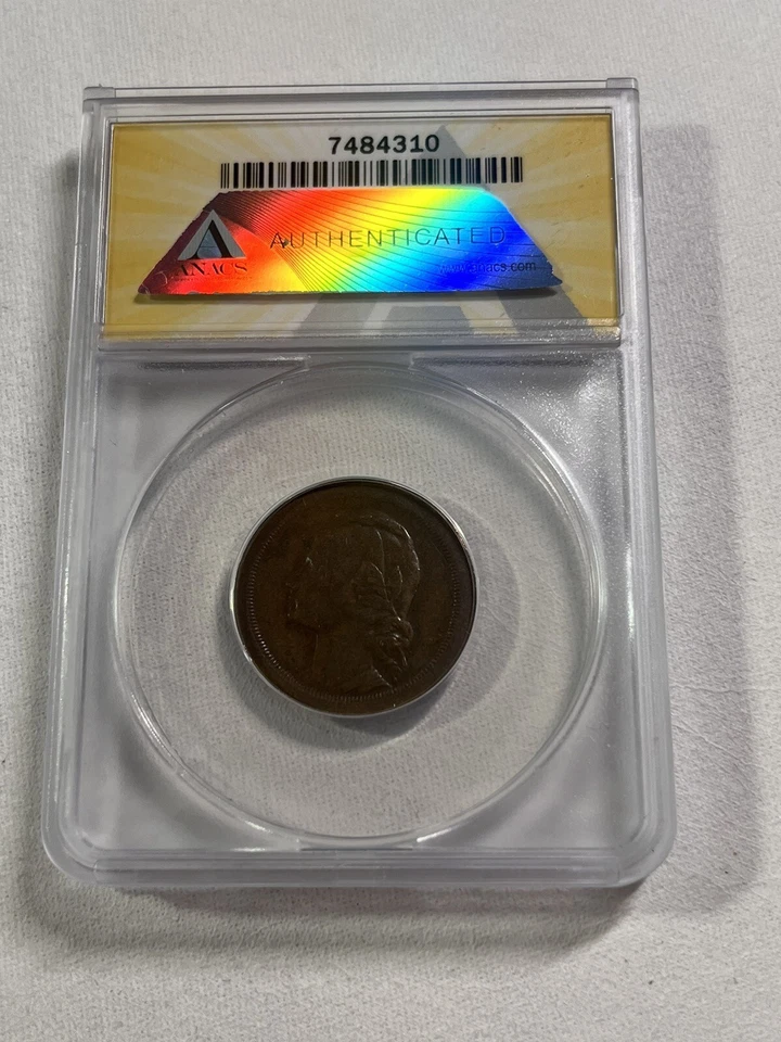 1924 Portugal 10 Centavos Graded AU 50 by ANACS - Image 4 of 4