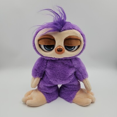 Zuru Alive Fifi The Sloth Purple Beige Dancing Interactive Electronic Plush Toy
