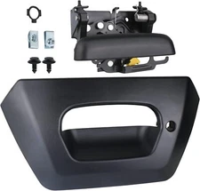 Tailgate Handle Latch with Bezel Trim Compatible with Chevy Chevrolet Avalanche