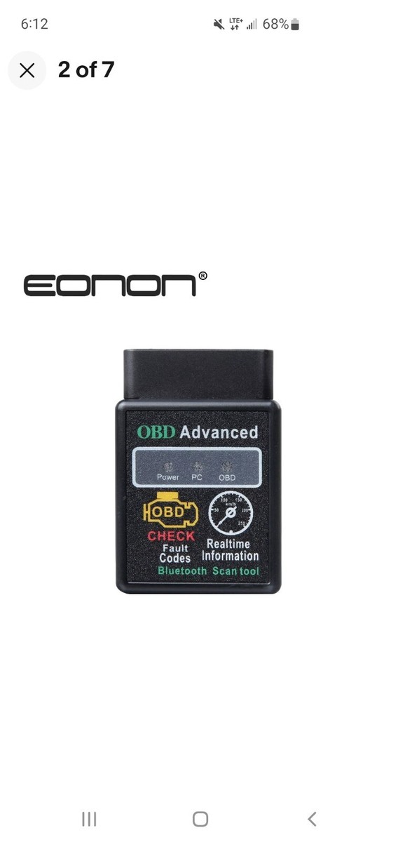 US Eonon V0056 OBD2 OBDII Scanner Bluetooth Scanning Tool Adapter - Foto 9