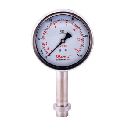 High Quality Clamp Connection Diaphragm Homogenizer Pressure Gaug Diameter 100mm