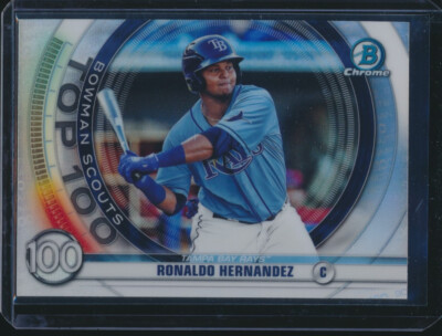RONALDO HERNANDEZ 2020 Bowman Chrome Scouts Top 100 RAYS Rookie Card RC