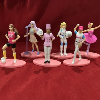Barbie Sports Mini Figurines/Cake Toppers Set of 6