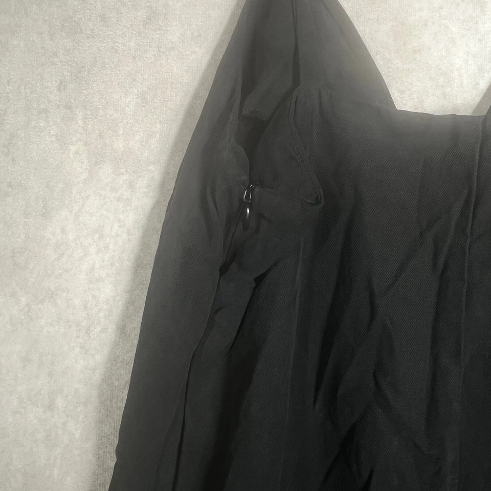 Hatch Maternity Dress Womens Size 1 Black Linen Blend Maxi Sleeveless V-Neck - Image 3 of 4