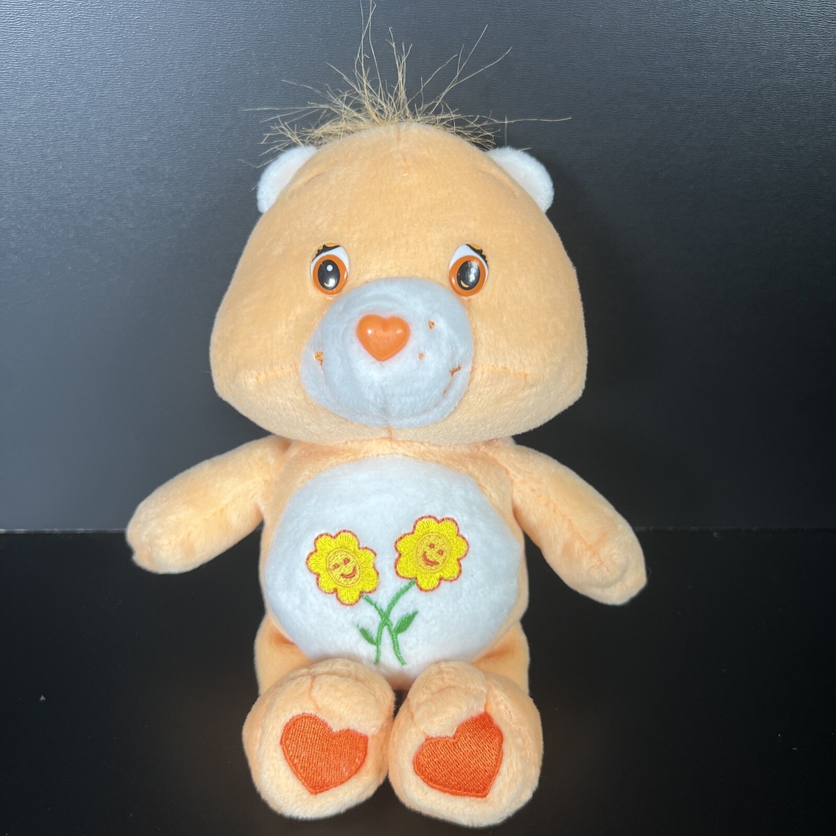 Vintage 2002 Care Bear FRIEND BEAR Orange Peach Sunflower Soft Vintage 2002 Care Bear FRIEND BEAR Orange Peach Sunflower Soft