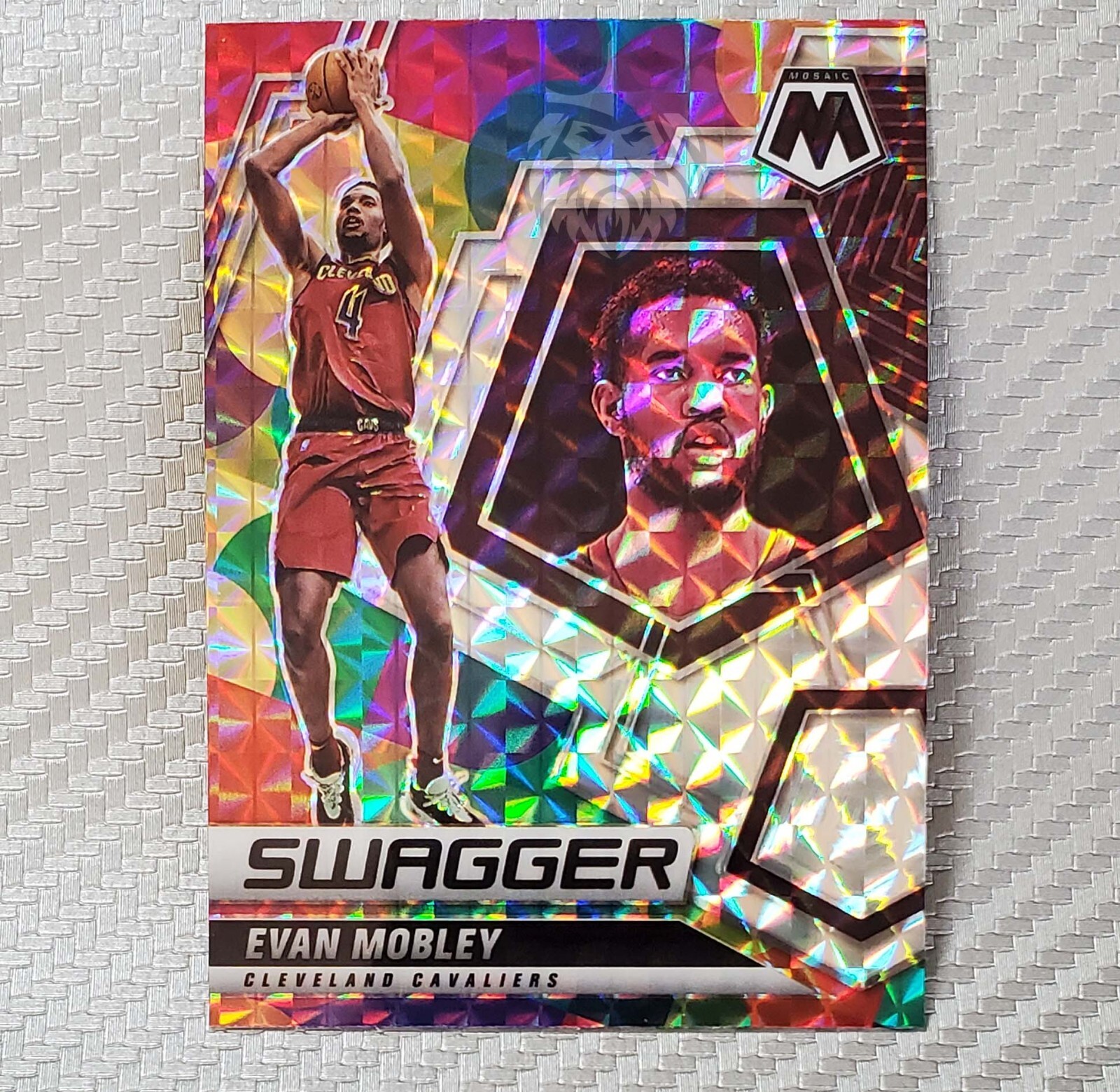 Evan Mobley RC SP 📈2021-22 Mosaic Rookie Swagger Silver Mosaic Prizm #14 Cavs