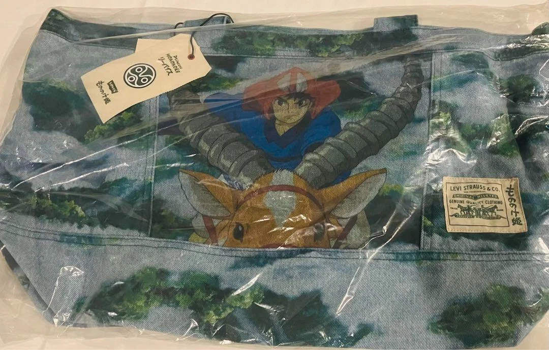 Levi's x Princess Mononoke Collaboration Tote Bag Blue Ghibli
