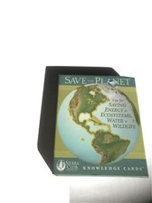 SAVE THE PLANET Sierra Club Knowledge Cards Tips for Saving Energy Ecosystem New