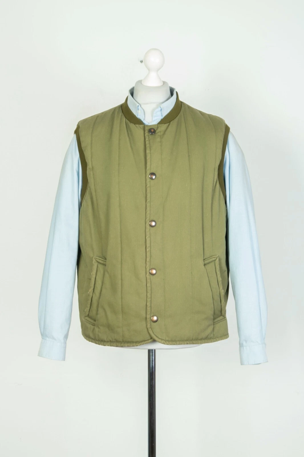 Barbour Waistcoat Quilted Olive Warm Shooting Vest Gilet Liner Size L