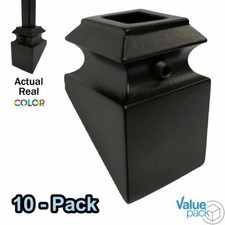 Slant/Angled Shoes for 1/2" Iron Baluster 10-Pack With Screw Satin Black 