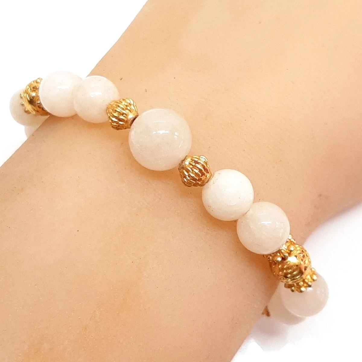 Genuine 23.87ctw Quartz 14K Rose Gold Silver Bracelet 13.4g eBay