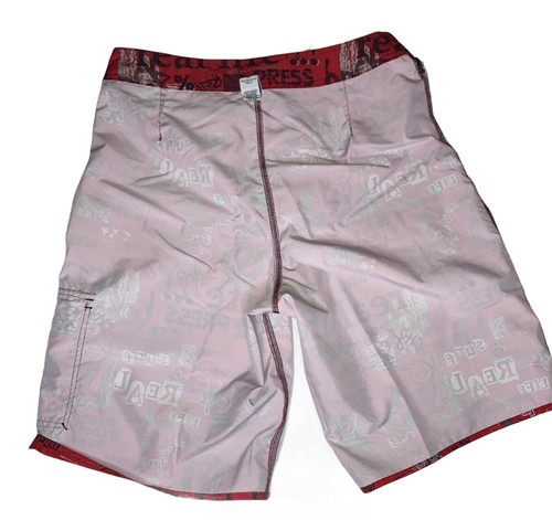 Baúles de playa para tabla de baño First Wave rojos negros estampados sin forrar talla 38 - Imagen 10 de 12