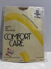 Vintage Nylons Panty Hose Queen Size Comfort Care BEIGE NEW