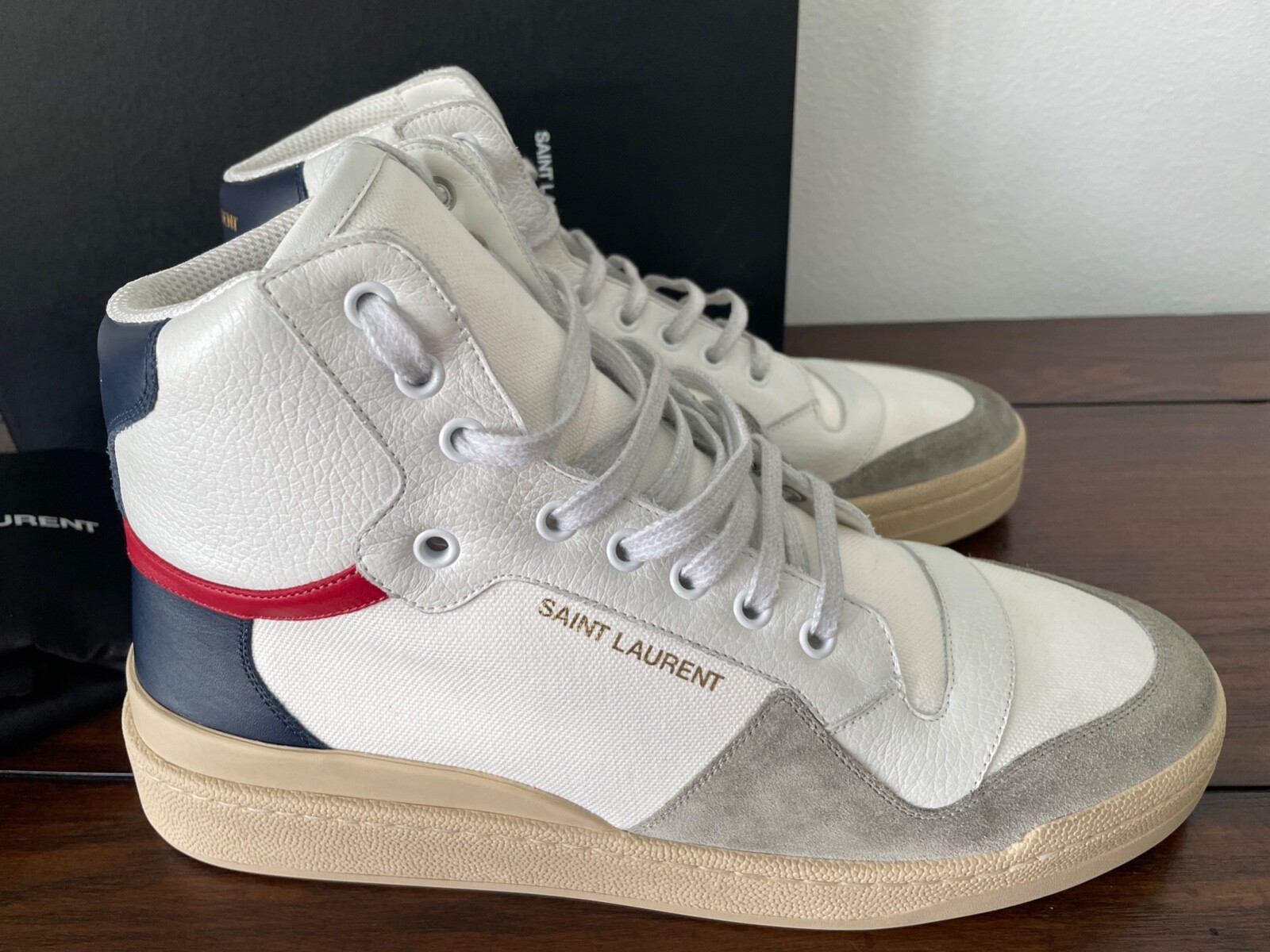 YSL Yves Saint Laurent 669430 Venezia scarpa sneaker alta stringata taglia 43