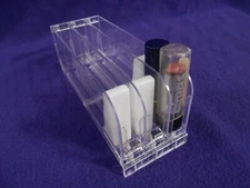 Lipstick Organizer Holder Holds Tubes Upright Automatic Acrylic Pusher Tray 24 L