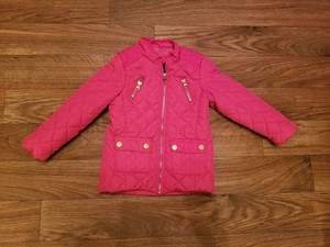 girls pink padded jacket