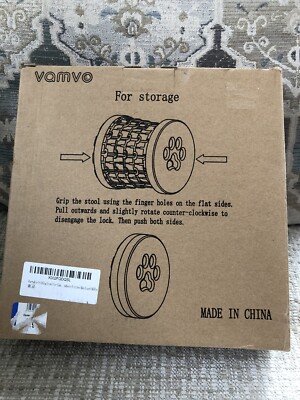 VAMVO 9'' Adjustable Stool Black New In Box