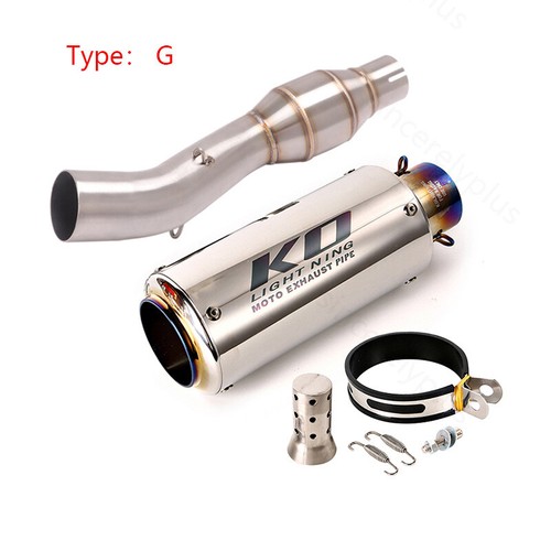 For Benelli 302S 2019-2025 Motorcycle Exhaust Mid Link Pipe Black Mufflers Tips - Bild 8 von 12