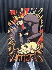 Giovanni & Persian - Gold Holo Box Hit - Team Rocket Database - Pokemon