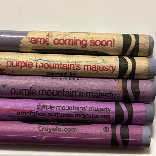 Retired Crayola Crayon Purple Mountain’s Majesty #9 Name Contest, Set