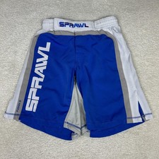 Sprawl Shorts Mens Small Blue Fusion S Fight MMA Jiu Jitsu Grappling Training