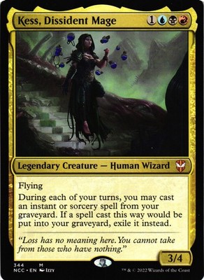 MTG TCG - Kess, Dissident Mage 344 NCC - NM Free Shipping $5+