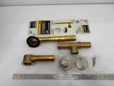 #ad #ad Everbilt Easy Touch Bath Drain 1 1 2quot; 20ga Brass BRUSHED NICKEL 1001 551 761 $35.90