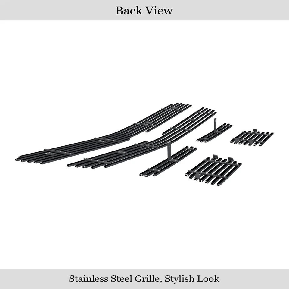 Parrilla Billet negra Fit Combo 2003-2005 Chevy Silverado 1500/1500 HD Foto 3 de 4