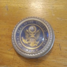 Vintage Great Seal Of The United States Paperweight Salisbury Pewter Made In USA
