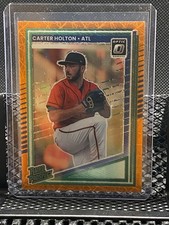 Carter Holton 2025 Donruss Optic Rated Prospect Orange Velocity #182 - Braves