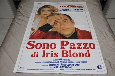 manifesto SONO PAZZO DI IRIS BLOND (1996) 1^ED. tipo LOCANDINA (ca. 100X140)