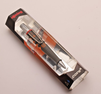 Rotring Core Ballpoint Pen Gray & Orange RARE VINTAGE NEW OLD STOCK With Box