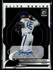 2022 Donruss Optic Elite Series Yonny Hernandez Auto Texas Rangers #ESS-YH