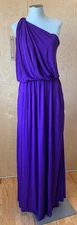 LANVIN NWT purple one shoulder evening gown dress size 38 AS IS