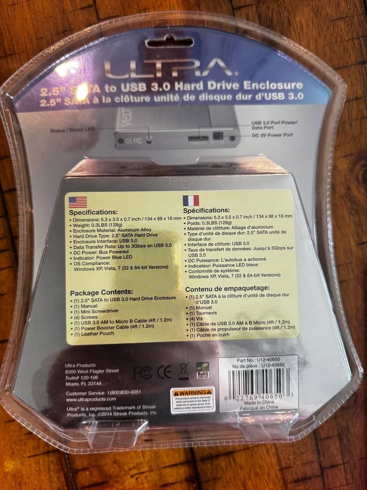 Ultra Aluminus Hard Drive Enclosure 2.5" SATA to USB 3.0 - Image 2 of 3